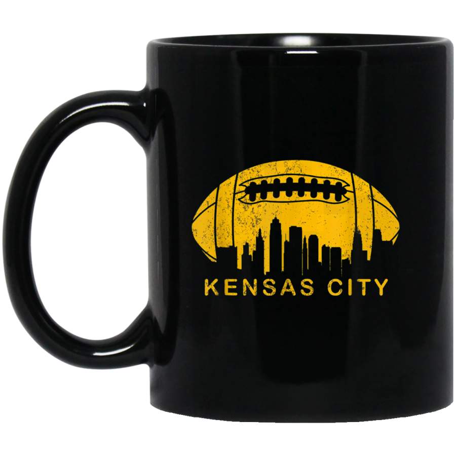 Vintage Kansas City Football Skyline Missouri Retro Gift Mug