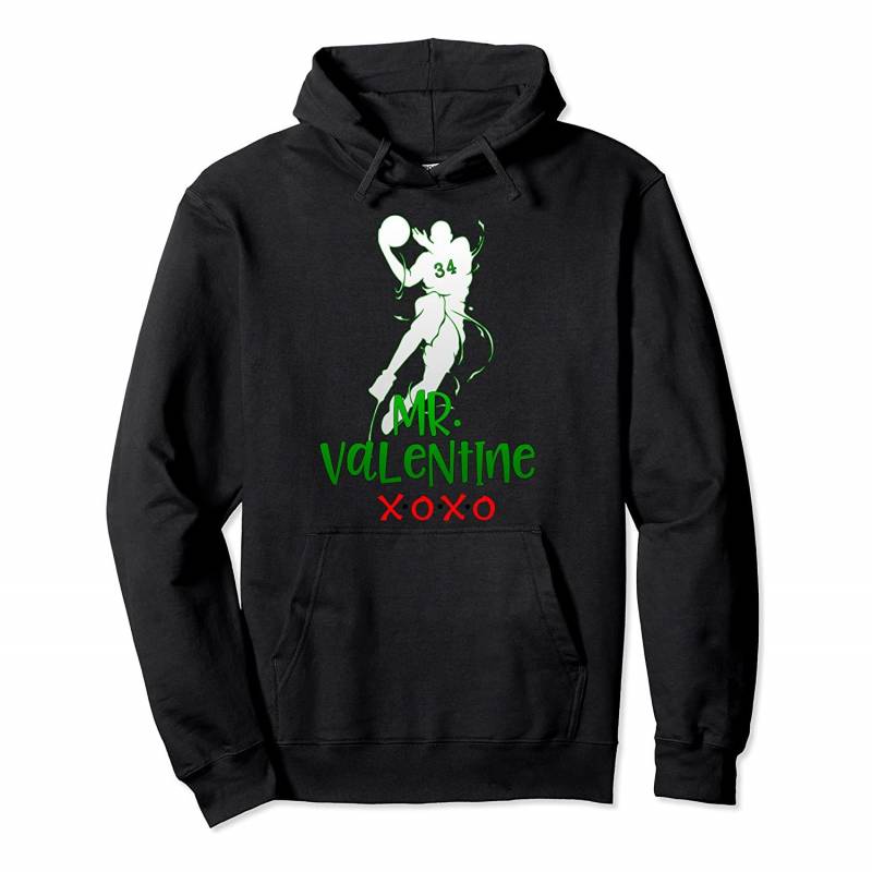 34 mr valentine xoxo Gift For Milwaukee Basketball Bucks Pullover Hoodie