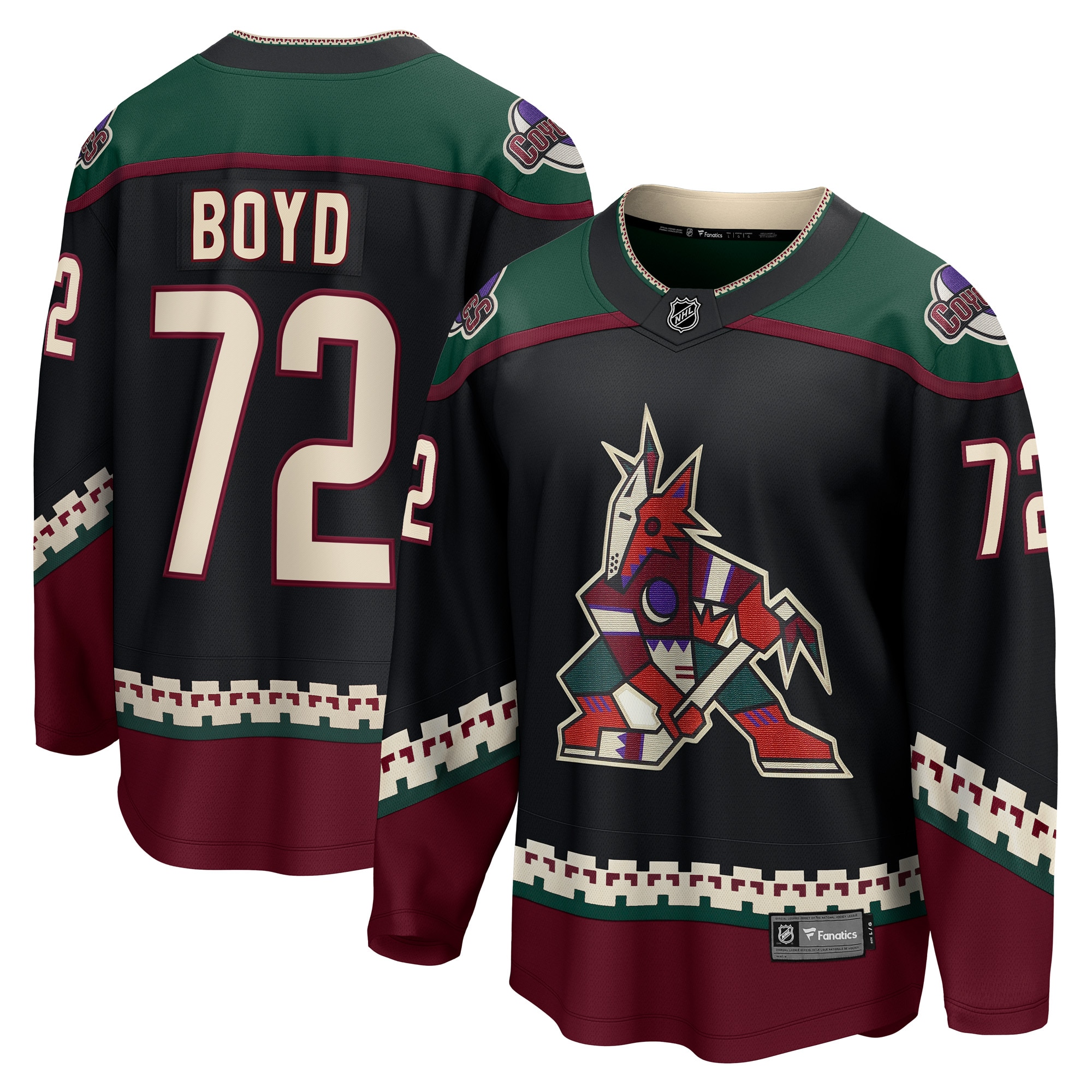 Men's Arizona Coyotes Travis Boyd Black Home Breakaway Player Jersey