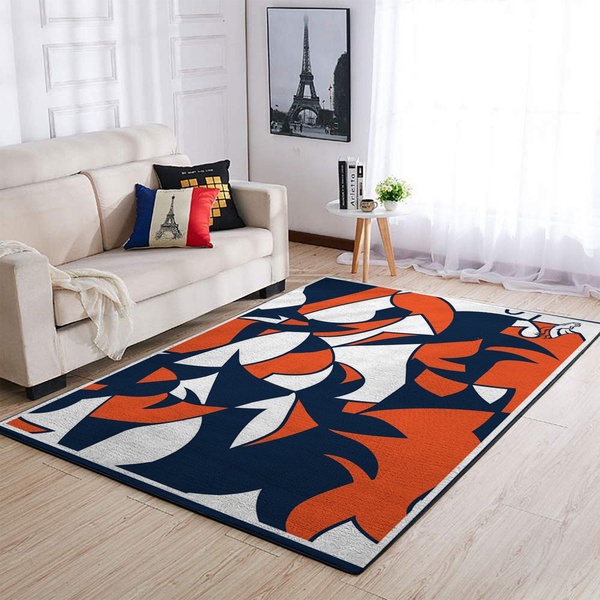 Denver Broncos Area Rug Football Floor Decor 1910072 Area Rug Living Room Rug Home Decor