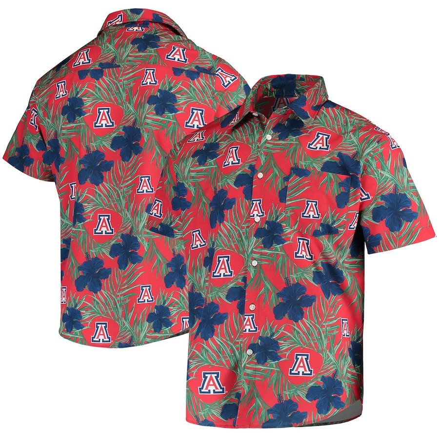 Arizona Wildcats Navy Floral Hawaii Shirt Ha111781