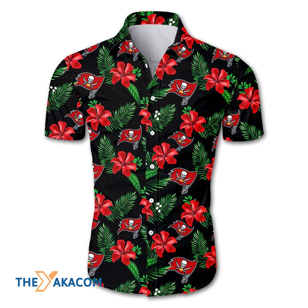 Tampa Bay Buccaneers Nfl Team Floral Gift For Fan Button Up Shirt Short Sleeve Hawaii Ha86388