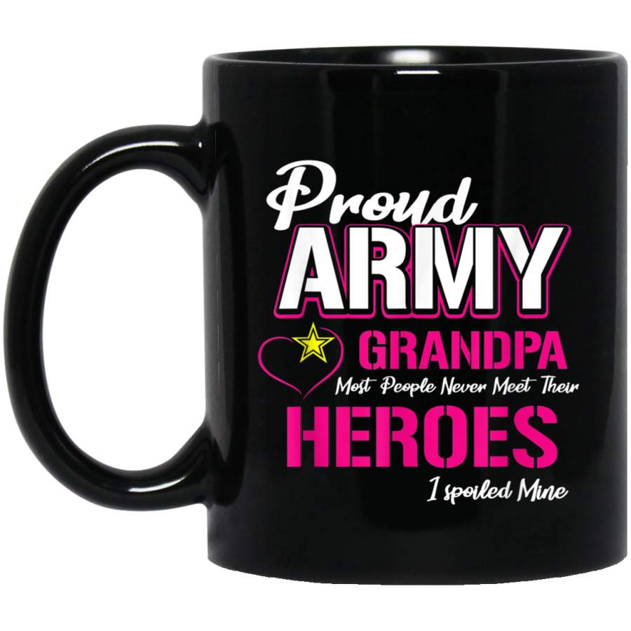 Proud Army Grandpa T Shirt Pride Military Grandpa Veterans Day Christmas Gift Mug