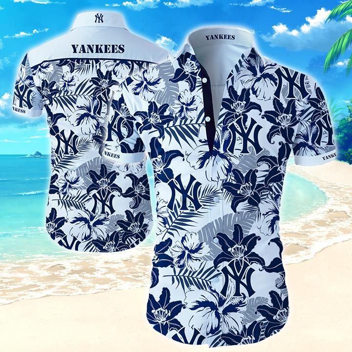 New York Yankees Hawaii Shirt Summer Button Up For Men Beach Wear Short Sleeve Ha76591