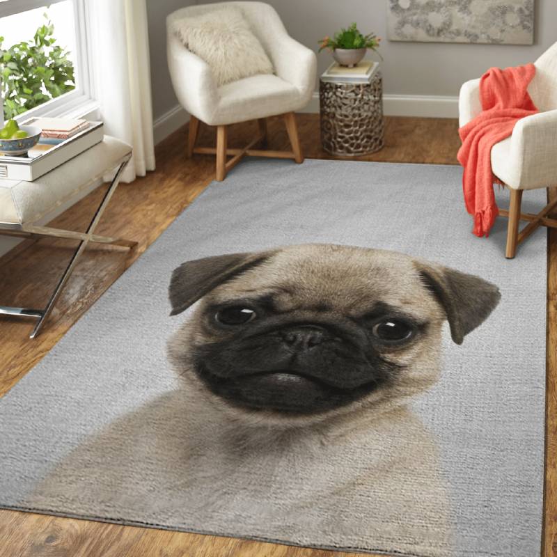 Pug Puppy Colorful – Animals Colorful Area Rug Carpet