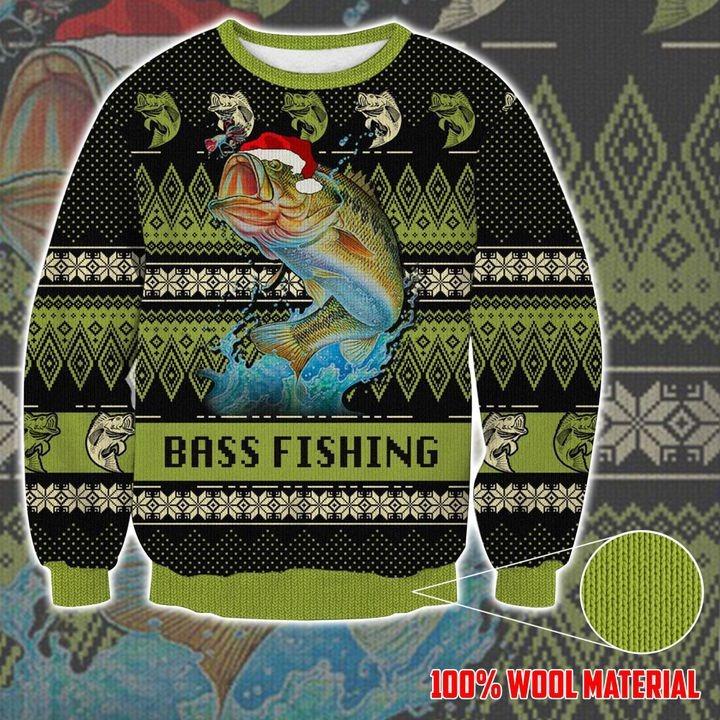 Bass Fishing For Ugly Christmas Sweater | Unisex | Full Size | Adult | Colorful | US3031