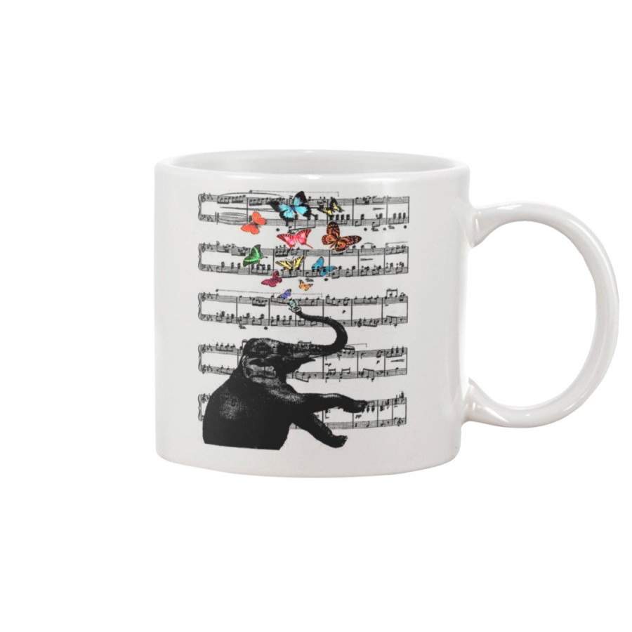 An Elephant Fall In Love With Music Mug