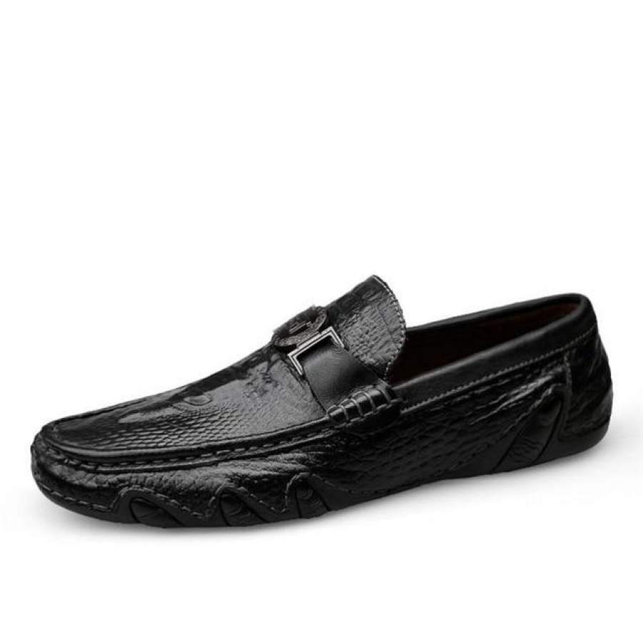 crocodile skin loafer shoes men genuine leather slip-on moccasins handmade man casual shoes luxury leisure