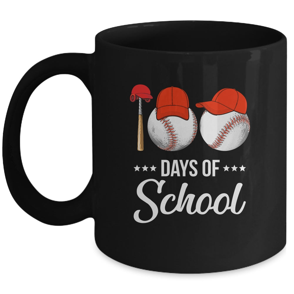 100 Days Of School Baseball Teacher Kids 100Th Day Of School Mug