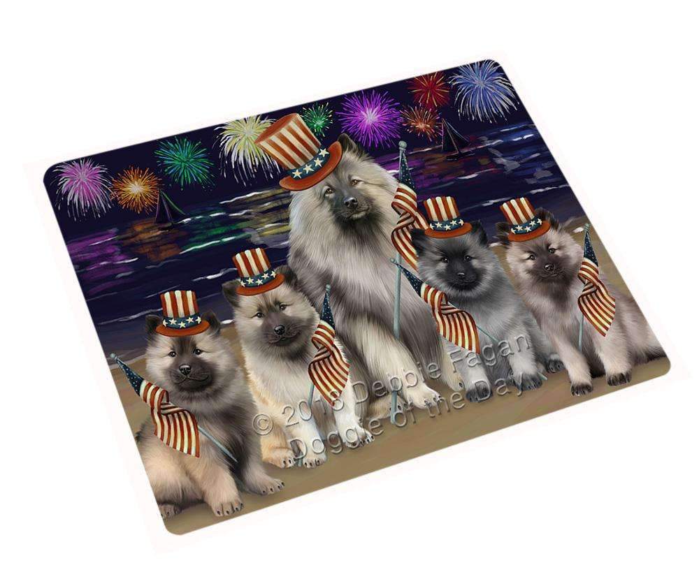 4Th Of July Independence Day Firework Keeshonds Dog Blanket Blnkt85242