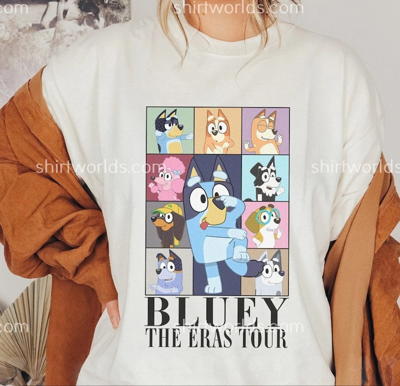 Bluey Eras Tour Sweatshirt, The Bluey Tour Music Tshirt, Swifties Gift Idea