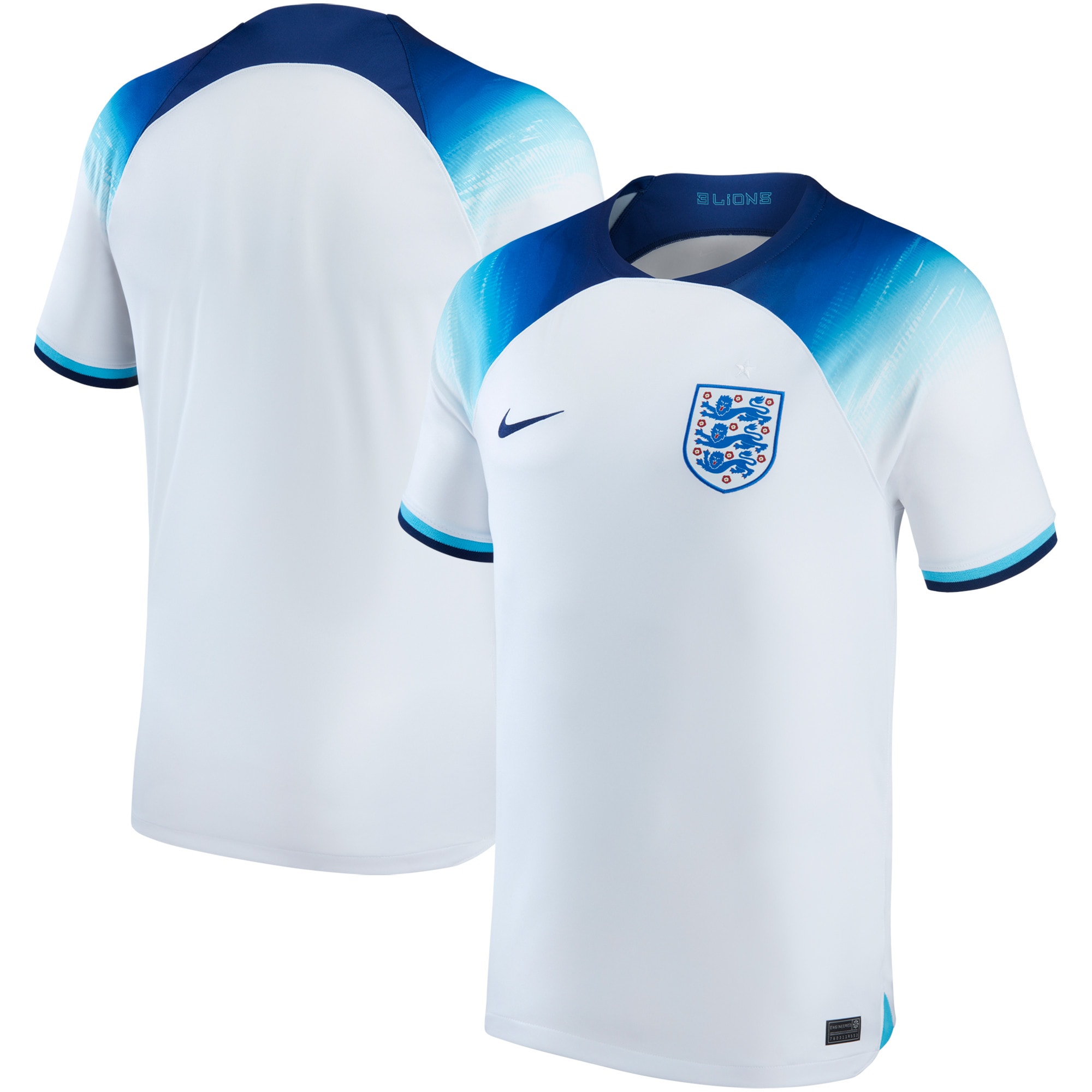 England National Team Women's 2022/23 Home Breathe Stadium Replica Blank Jersey – White