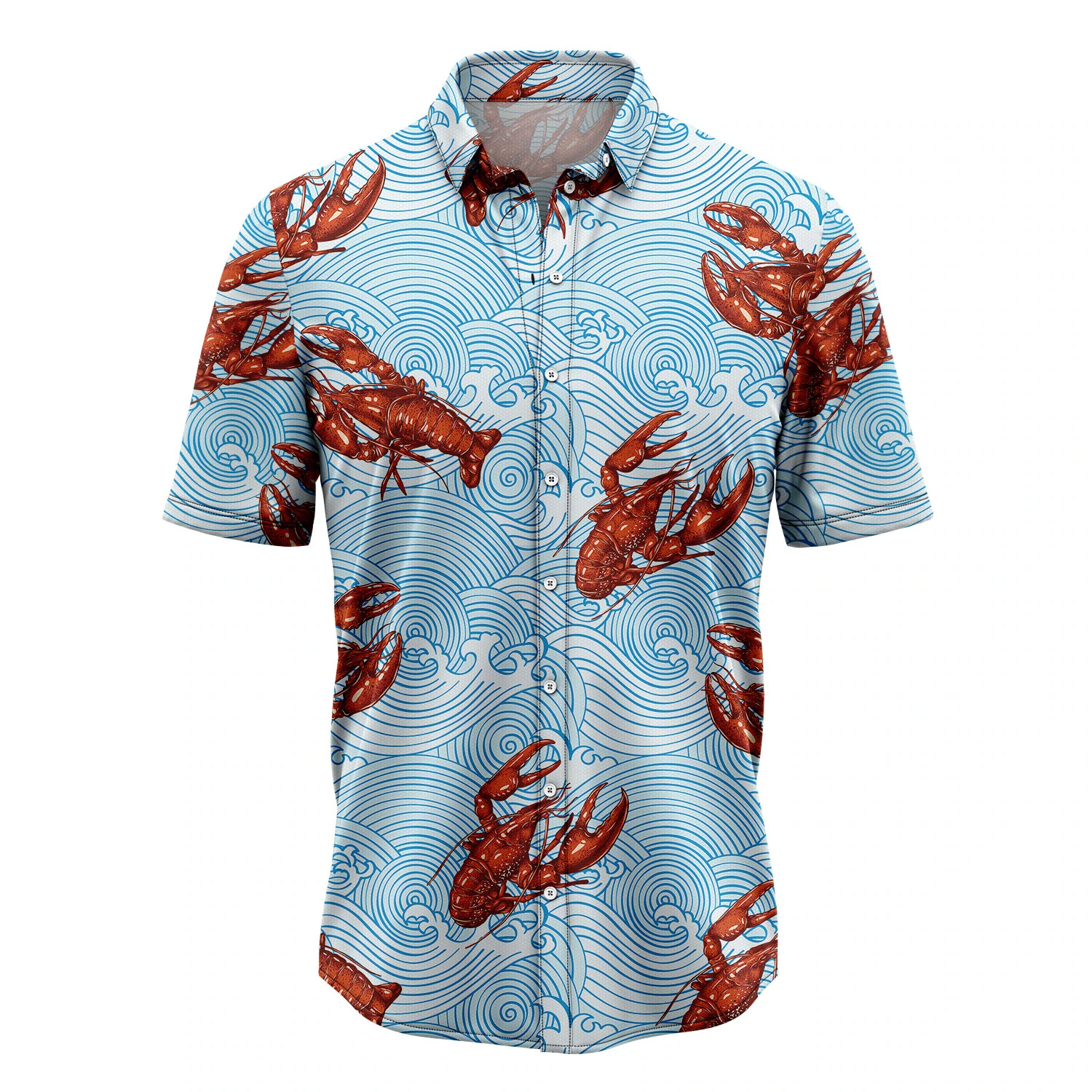 Lobsters Blue Waves Hawaii Summer Hawaii Shirts For Men And Women Aloha Beach Shirt Ha79455