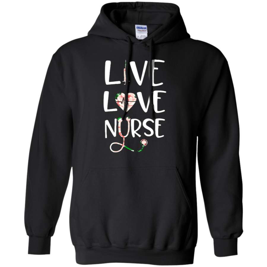 AGR Live Love Nurse I Love You Hoodie