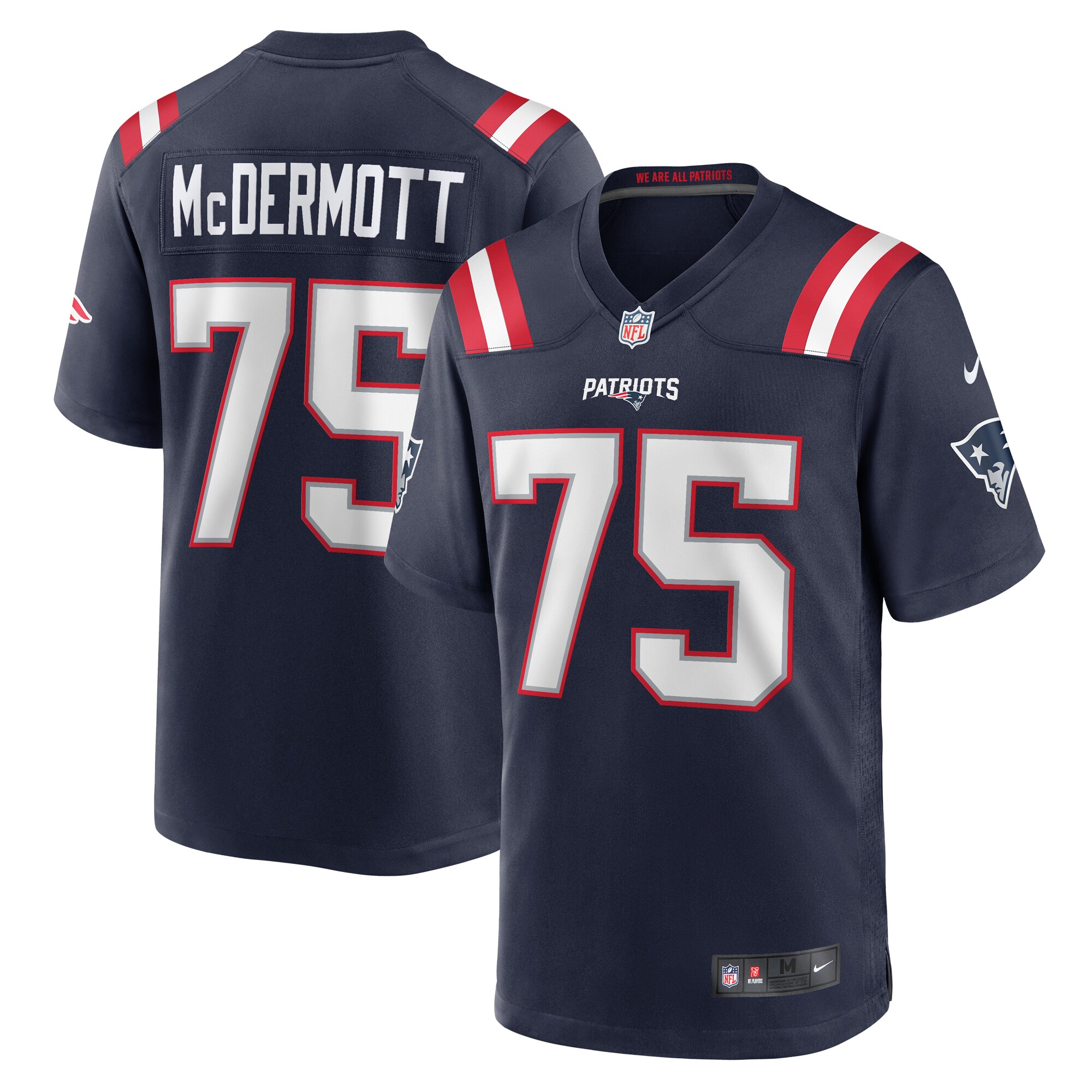 Conor McDermott New England Patriots Home Game Player Jersey – Navy