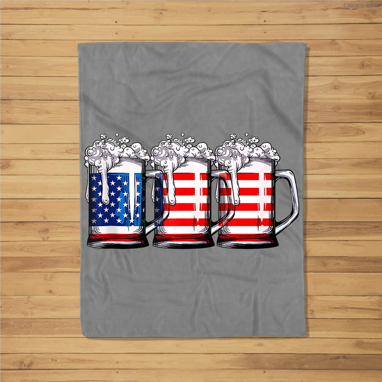 Beer American Flag 4Th Of July Men Women Merica Usa Fleece Blanket