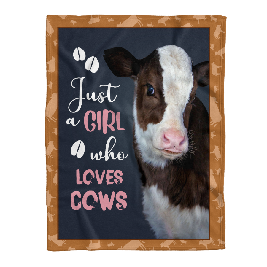 Animal Blanket, Just A Girl Who Loves Cows