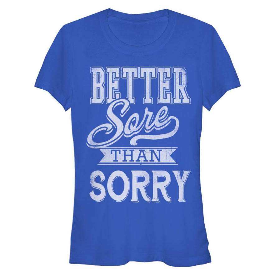 CHIN UP Junior’s Sore Not Sorry  T Shirt Royal S