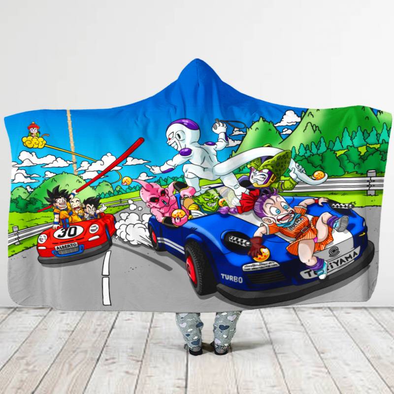 Super Dragon Ball Car Hooded Blanket
