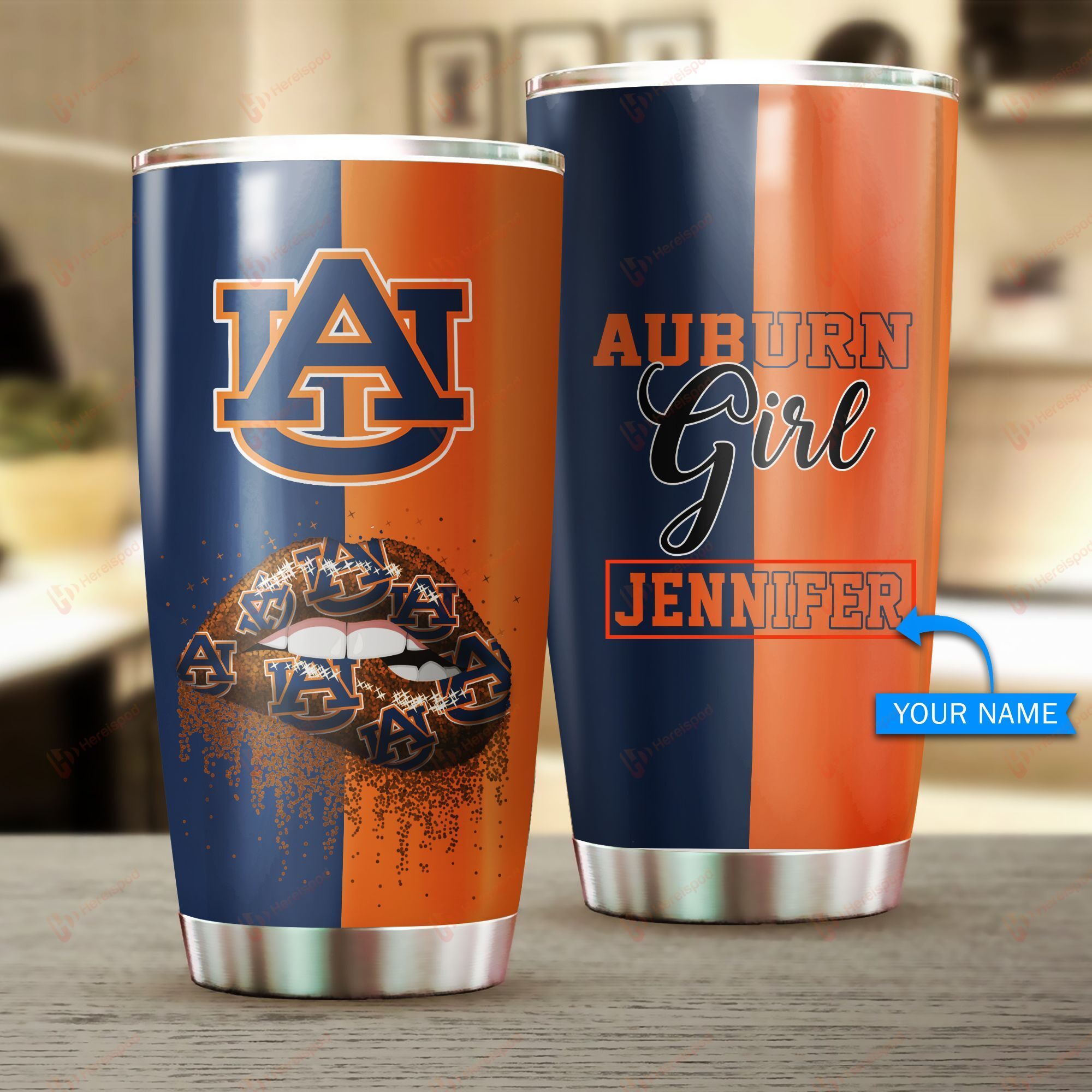 Duunc3020 Auburn Tigers Personalized Stainless Steel Tumbler