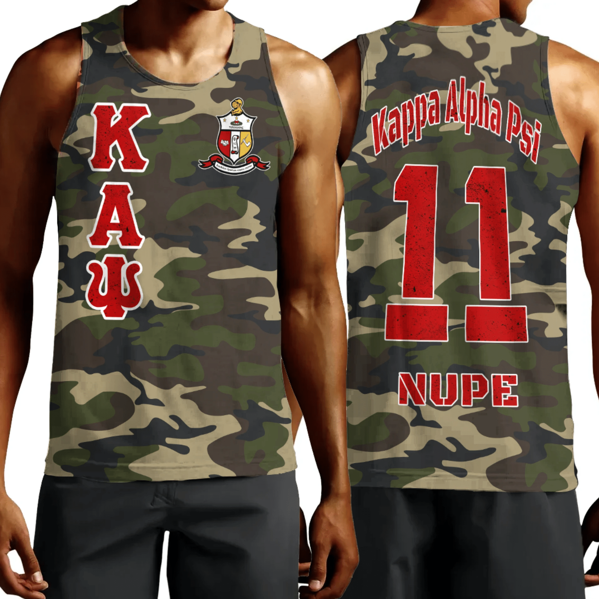 Wonderprint Tank Top Personalized Kappa Alpha Psi Camouflage Tank Top Lt10