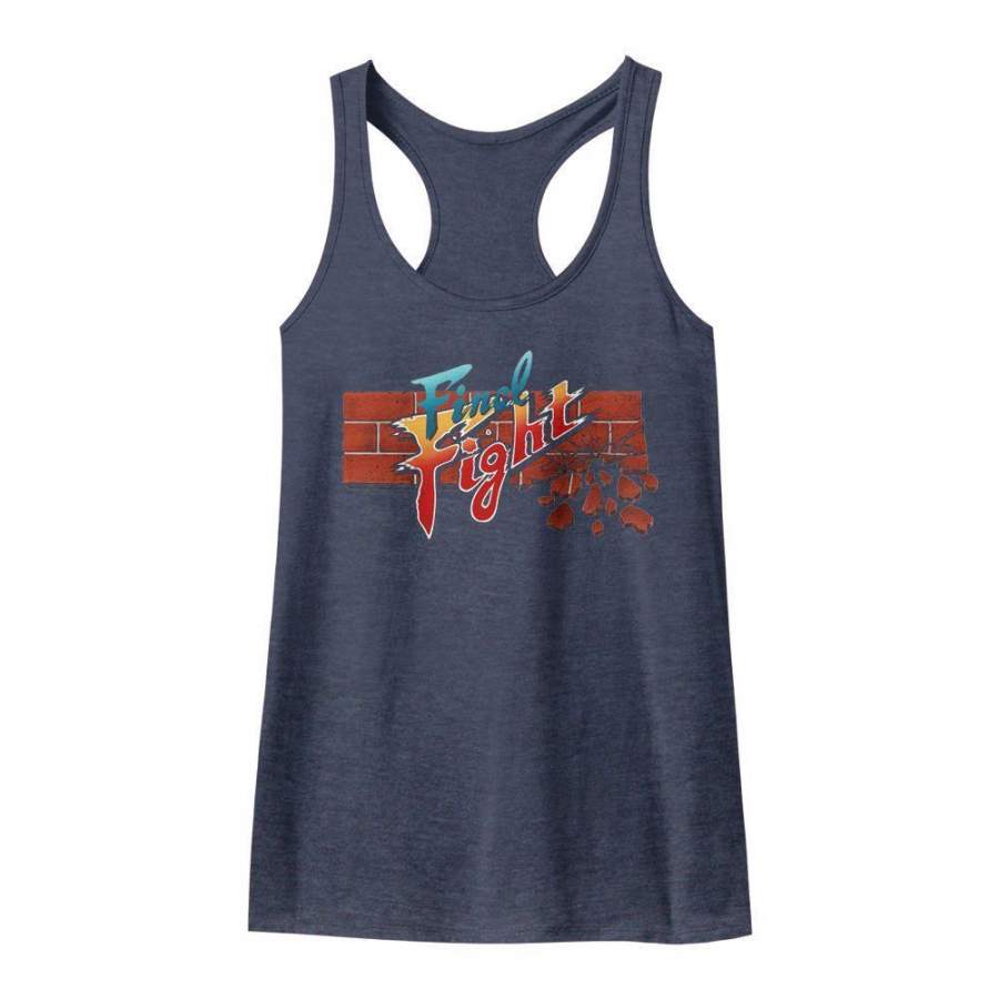 Final Fight Final Fight Womens Racerback Tank Top Shirt Vintage Navy