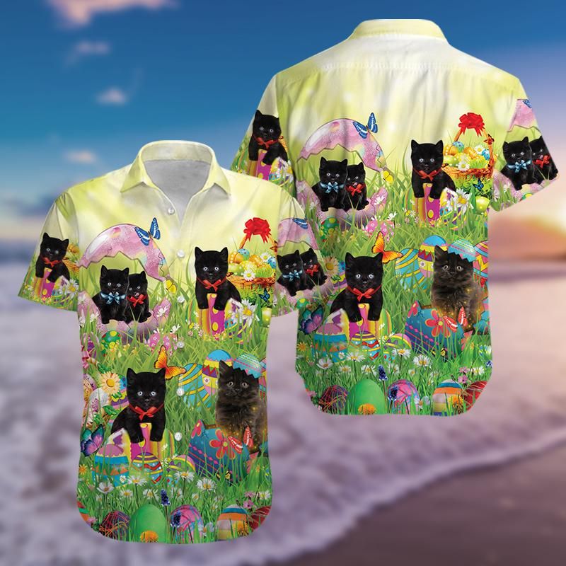 Felacia Black Cat So Cute Happy Easter Hawaiian Ha18189