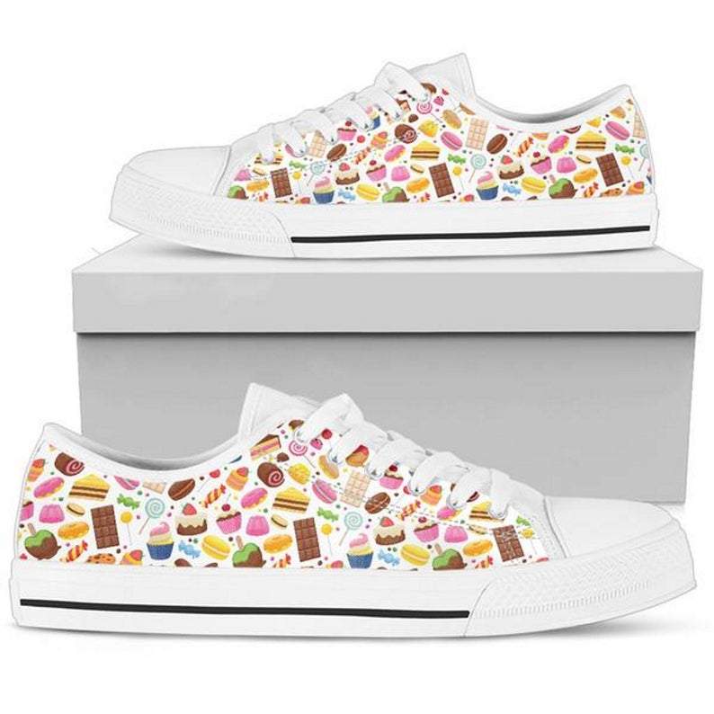 Sweet Candy, Women’s Sneakers Athletic Converse Sporty, Summer Shoes Gifts Sports Art Fashion Casual Women Tie