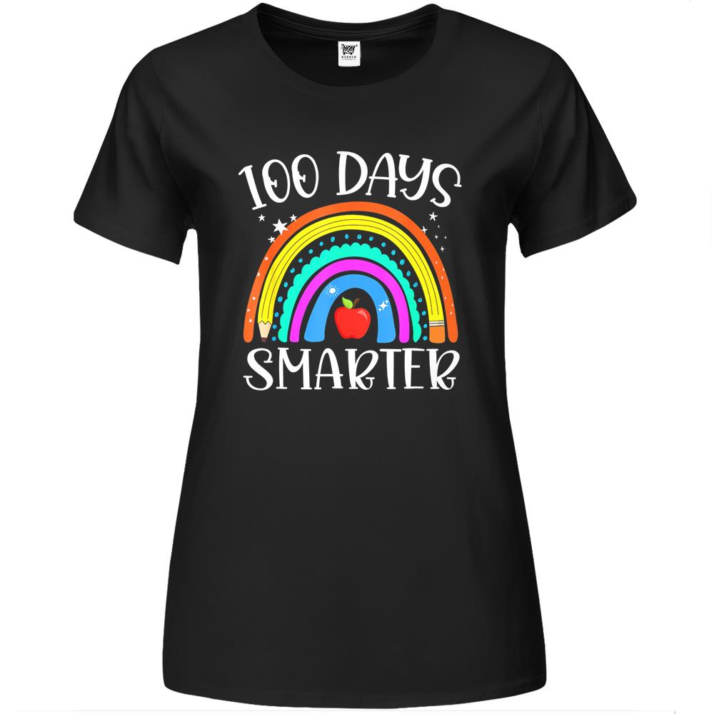 100Th Day Of School 100 Days Smarter Teacher And Student Premium Womens T Shirts