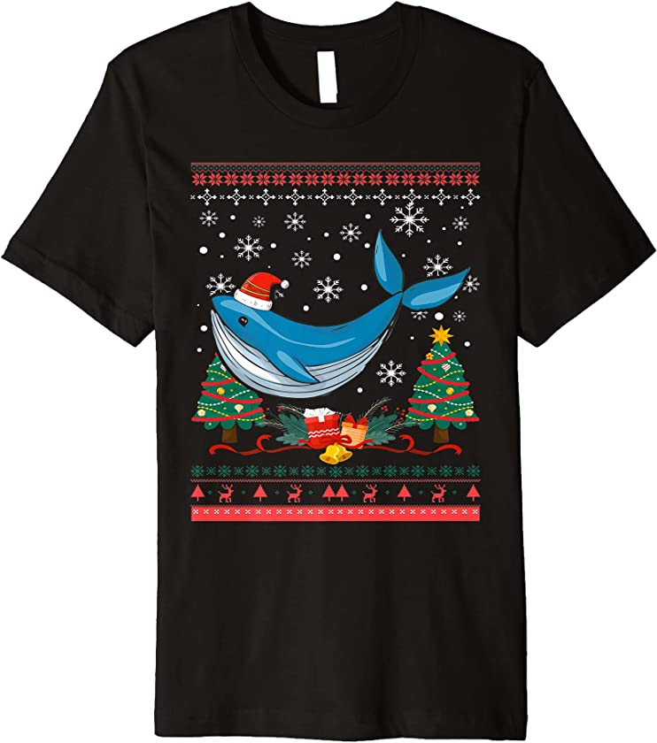 Whale Ugly Christmas Christmas Winter Premium T-Shirt