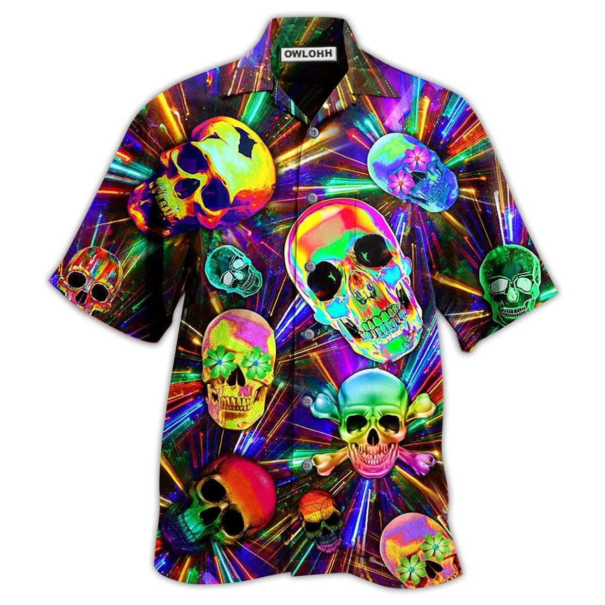 Skull Smile Happy And Fullcolor Hawaii Shirt Ha66394