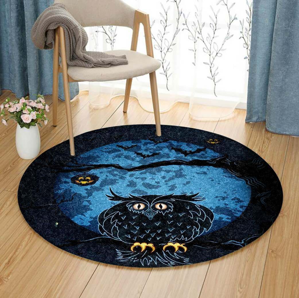 Owl Halloween IE6089 Round Rug BEVR3007