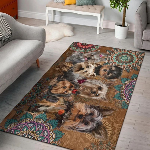 Yorkshire Terrier 7 Area Rug Living Room Rug Home Decor Floor Decor VH3