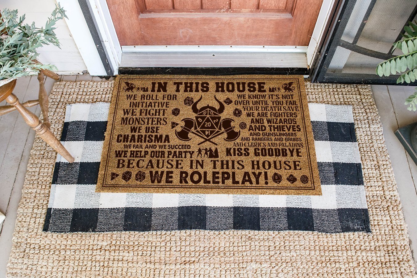 Game Roleplay Coir Pattern All Over Printing Doormat Pre2270