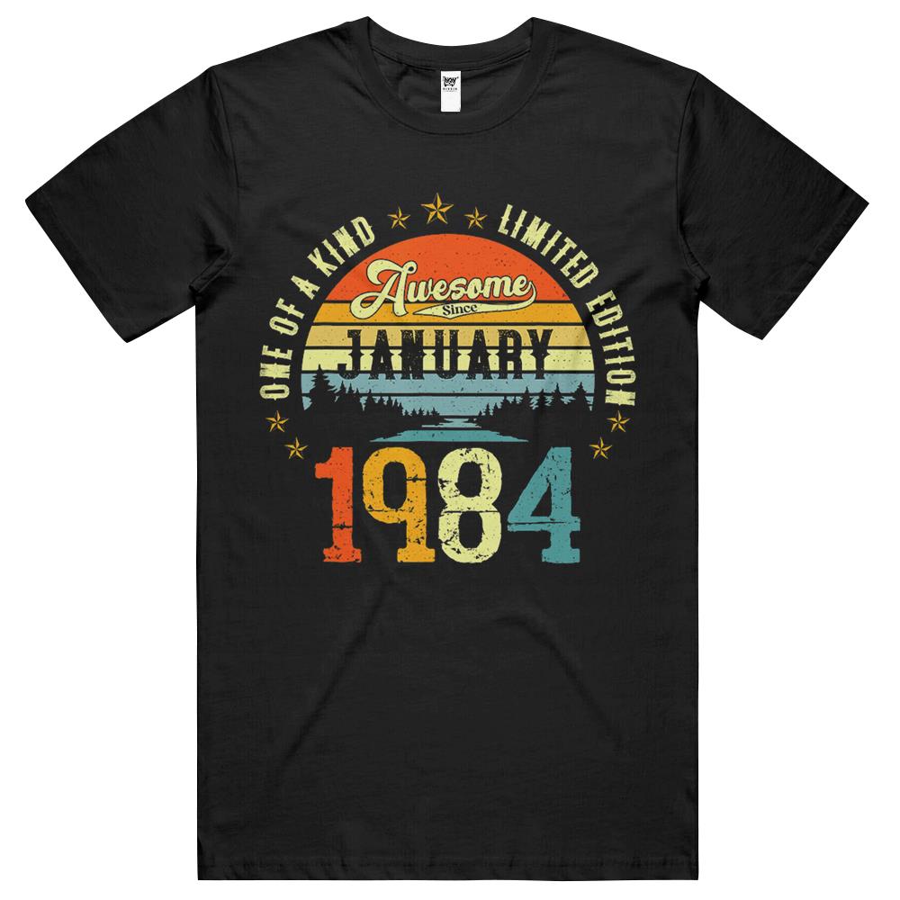 Awesome Since January 1984 Vintage 38Th Birthday T Shirts