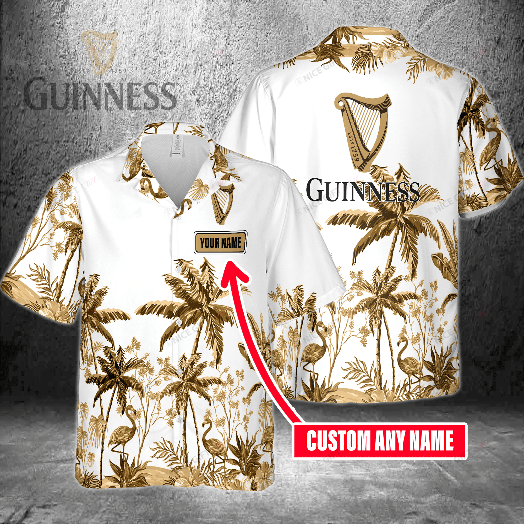 Guinness Custom Name Hawaiian Shirt 3Hs-Z2S1