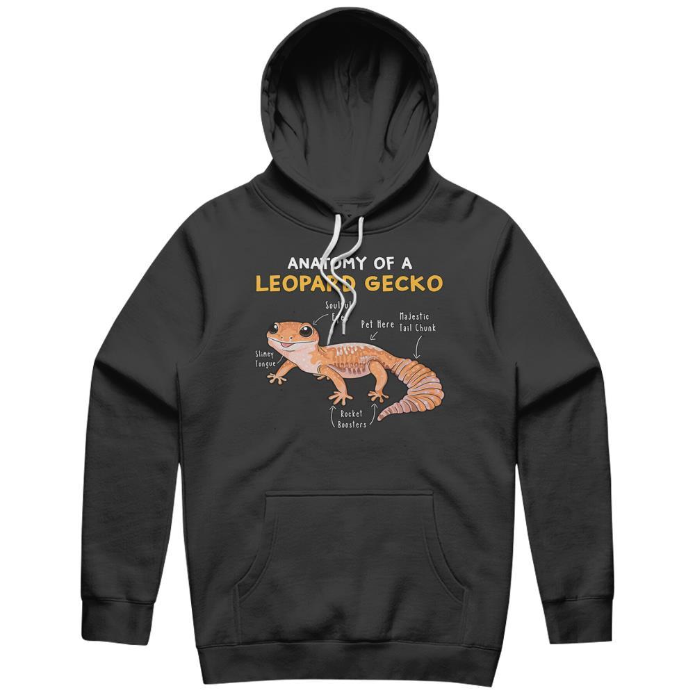 Anatomy Of A Leopard Gecko Funny Gecko Mom Reptile Dad Hoodie