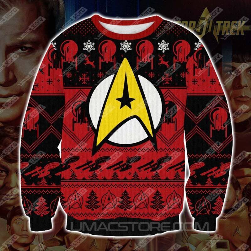 Star Trek V2 3D Print Ugly Christmas Sweatshirt