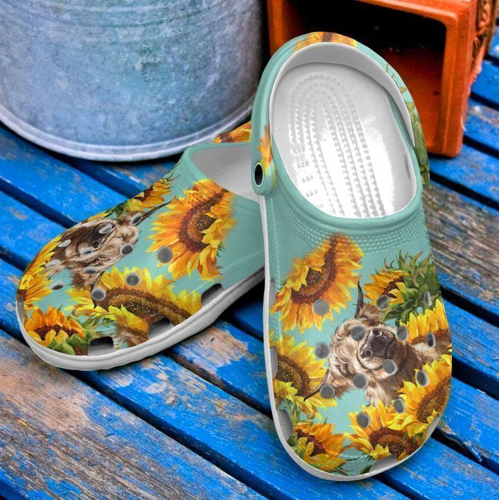 Farmer Cow Sunflower Classic Clogs Shoes