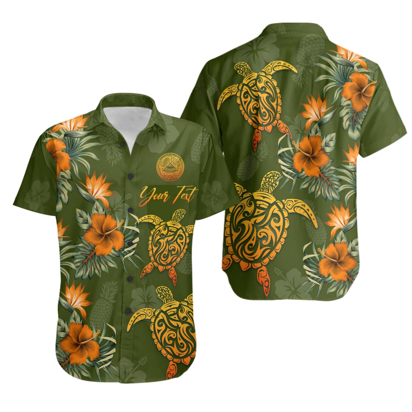 American Samoa Polynesian Custom Personalised Shirt – Tropical Summer – BN12