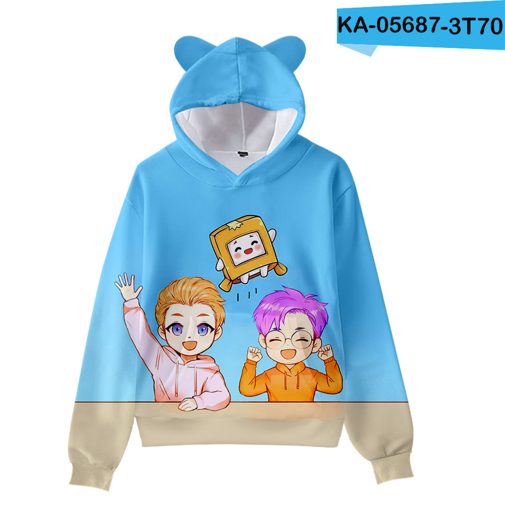 Y2K Kawii LankyBox Hoodies Fashion Bear Ears Hoodie Pullover Hooded Sweatshirt Women Cute Style Anime Clothes Men-Clothes alx