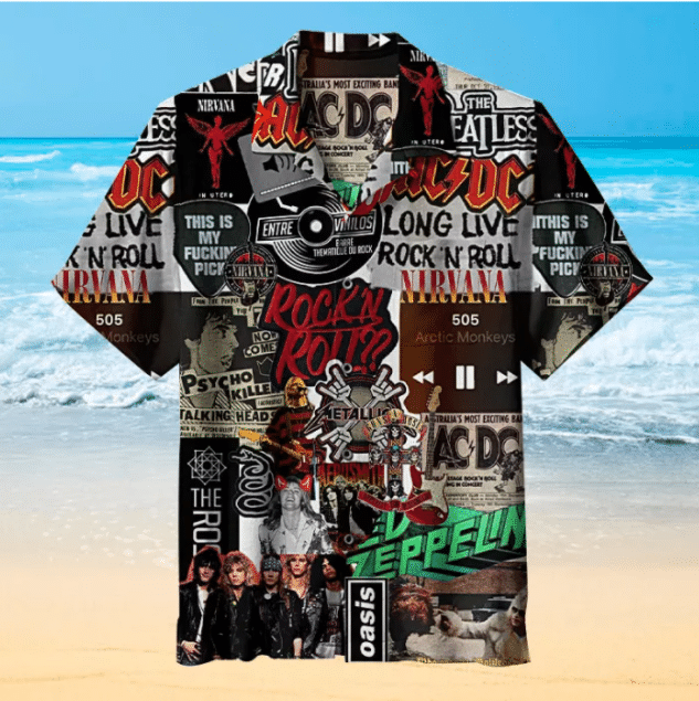 Dc Rock Roll Band For Man And Woman Print Short Sleeve Hawaii Shirt Ha48096