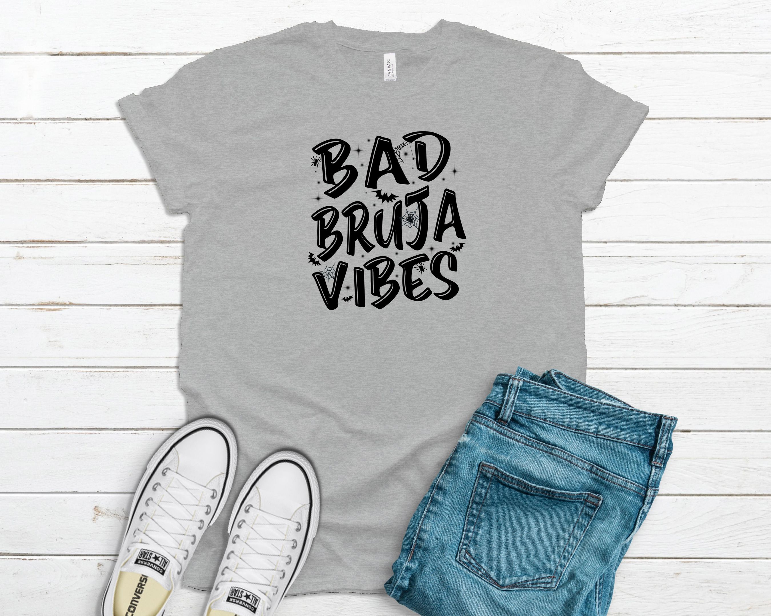 Bad Bruja Vibes Shirt,Latin Witch Shirt, Latin Halloween Shirt, Halloween Shirt, Witch Shirt, Chingona Shirt