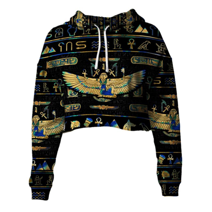 Egyptian God Cropped Hoodie