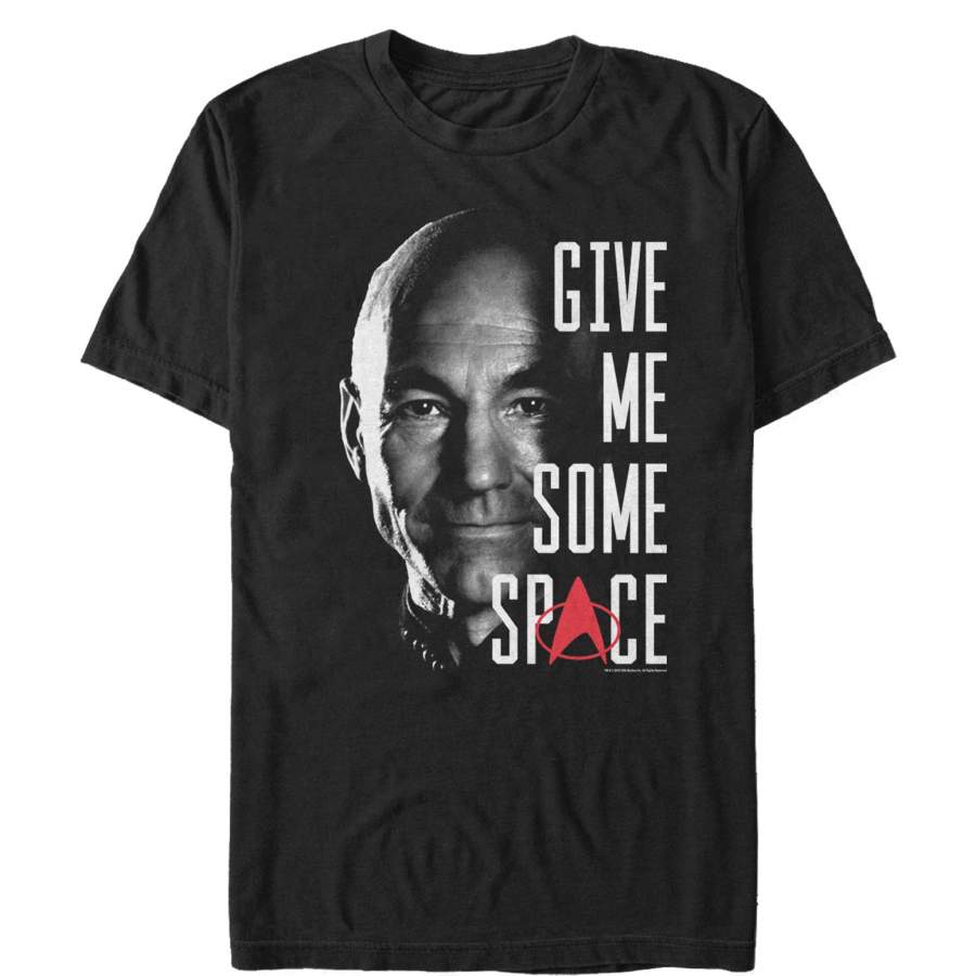 Star Trek Men’s Next Generation Picard Give Space  T Shirt