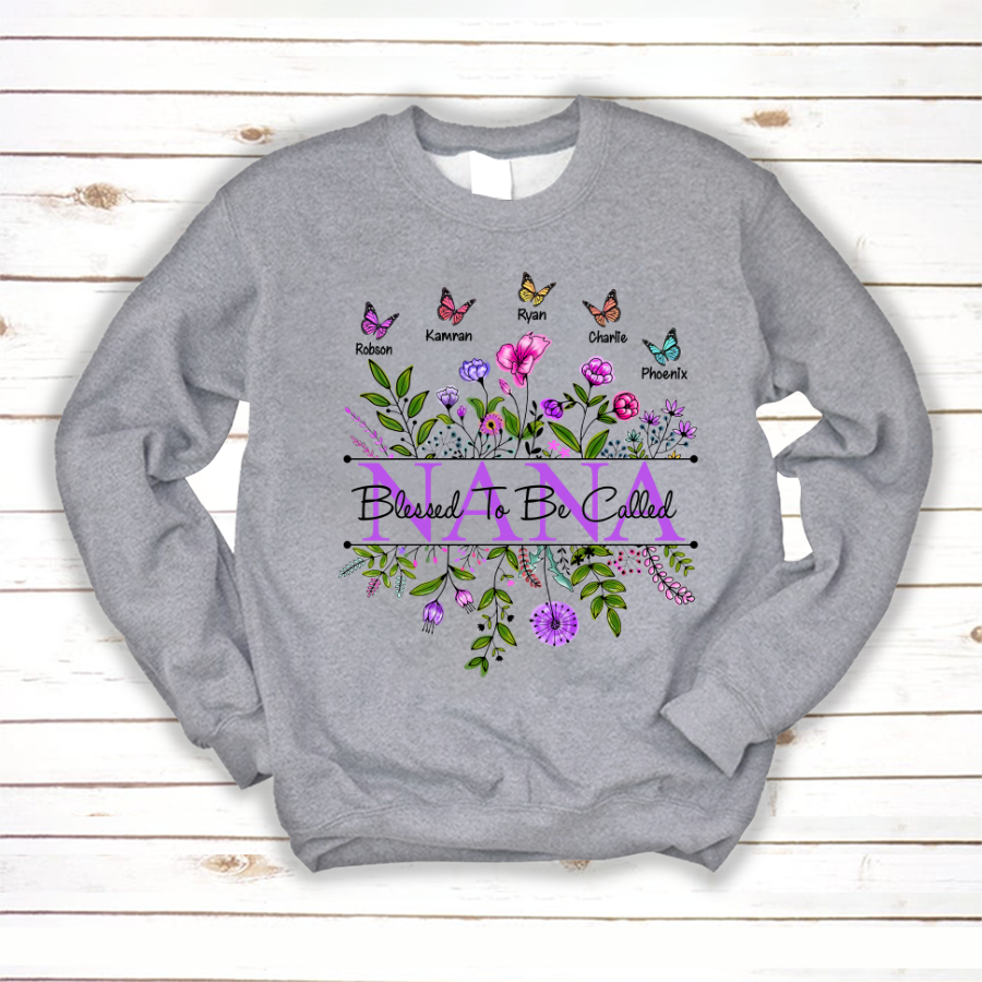 Blessed To Be Called Nana Wildflowers Sweatshirt