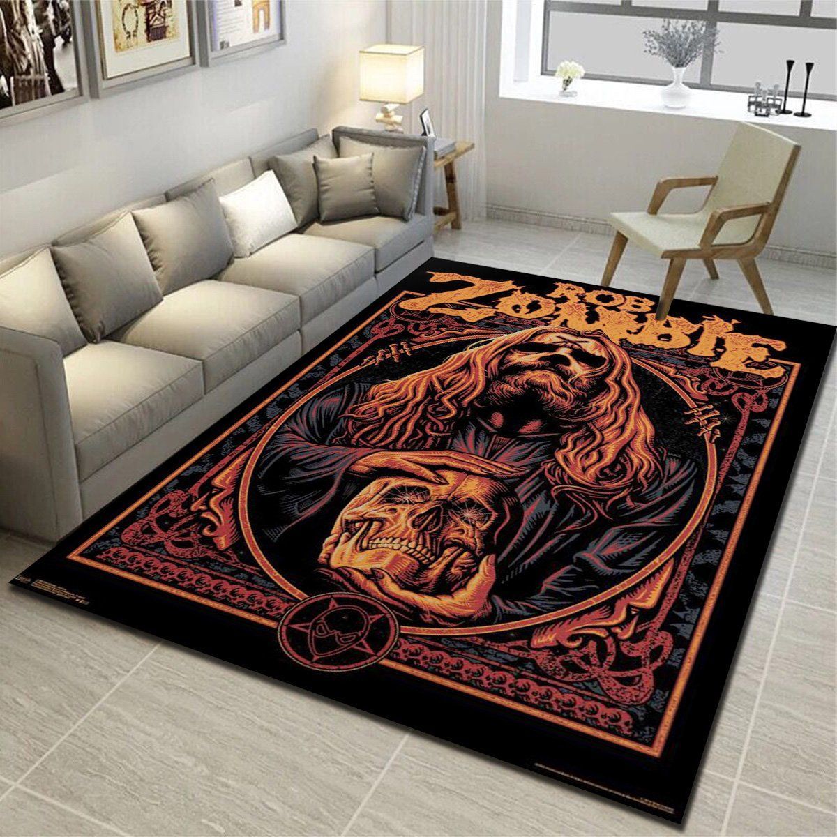 Rob Zombie Warlock Rugs, Living Room Bedroom Carpet