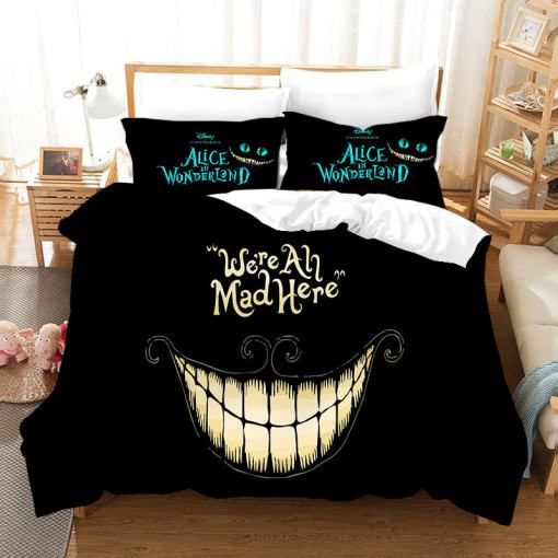 Alice In Wonderland 4 Duvet Cover Pillowcase Home Decor 3D Bedding Set 8