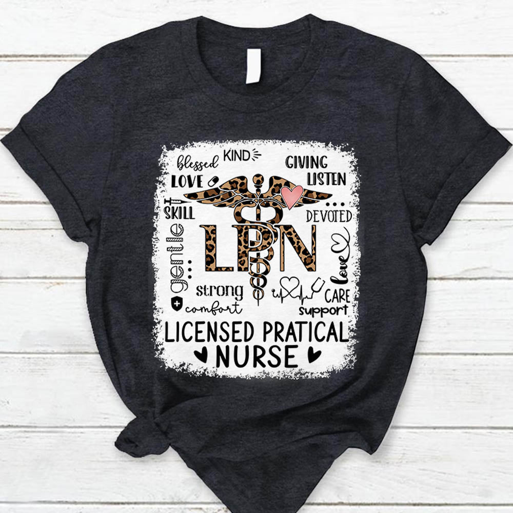 Lpn Leopard Jobtitle Nurse Shirt Hk10 Trhn