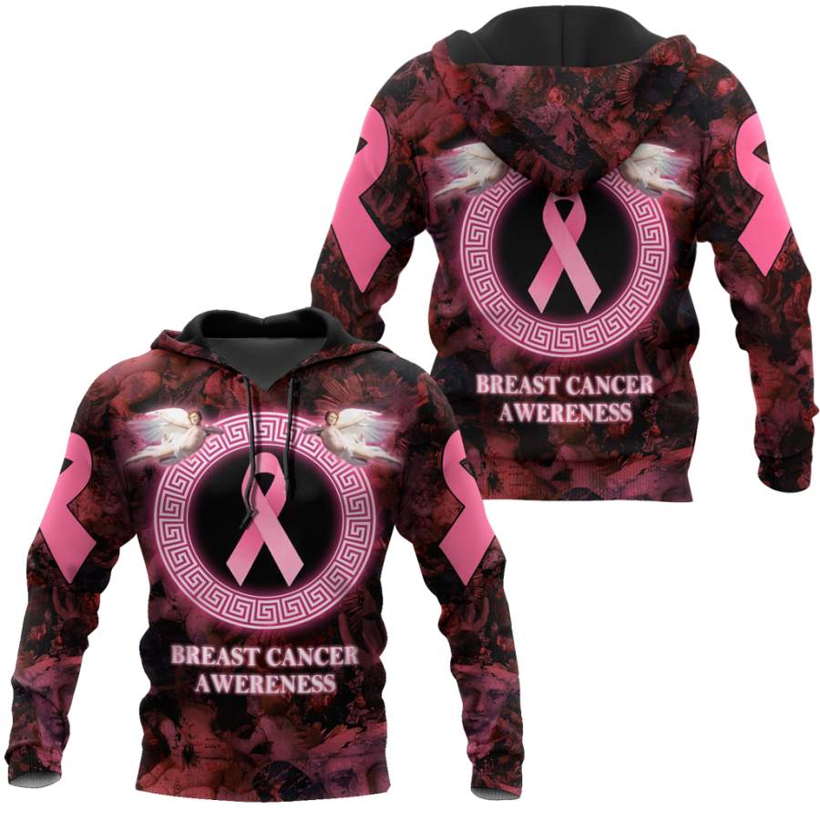 3D Angel Breast Cancer Awareness Hoodie T-Shirt Sweatshirt SU110301